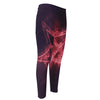 Fiery Reversed Pentagram Print Men's Compression Pants