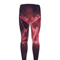 Fiery Reversed Pentagram Print Men's Leggings