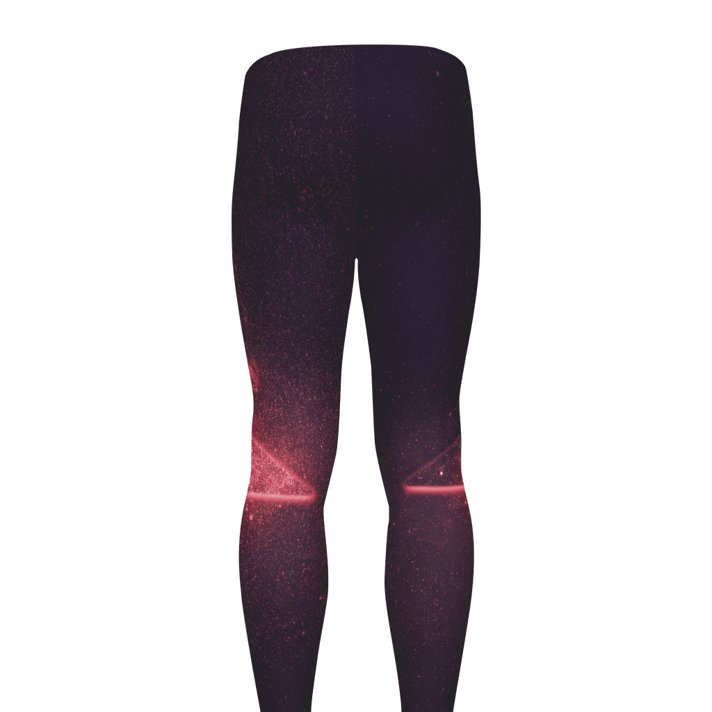 Fiery Reversed Pentagram Print Men's leggings