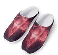 Fiery Reversed Pentagram Print Mesh Casual Shoes
