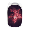 Fiery Reversed Pentagram Print Mesh Laundry Hamper