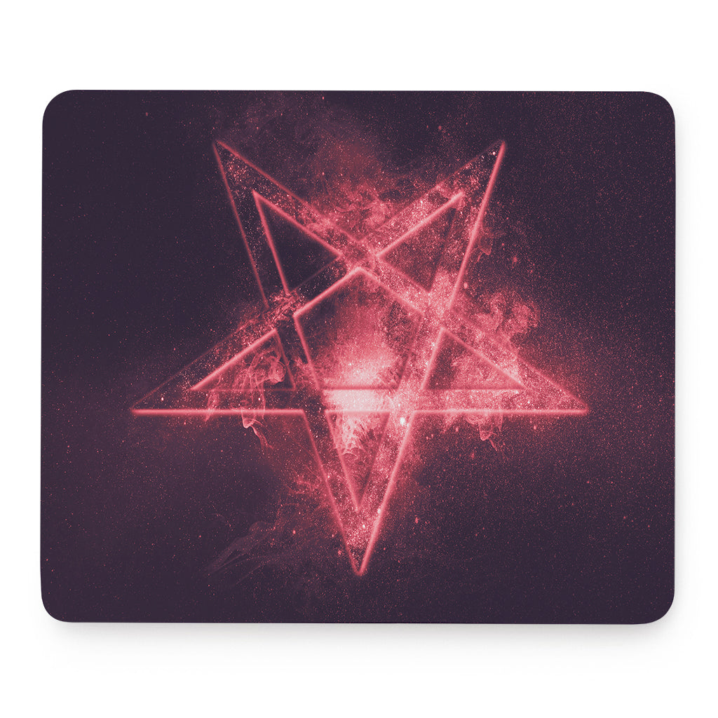 Fiery Reversed Pentagram Print Mouse Pad