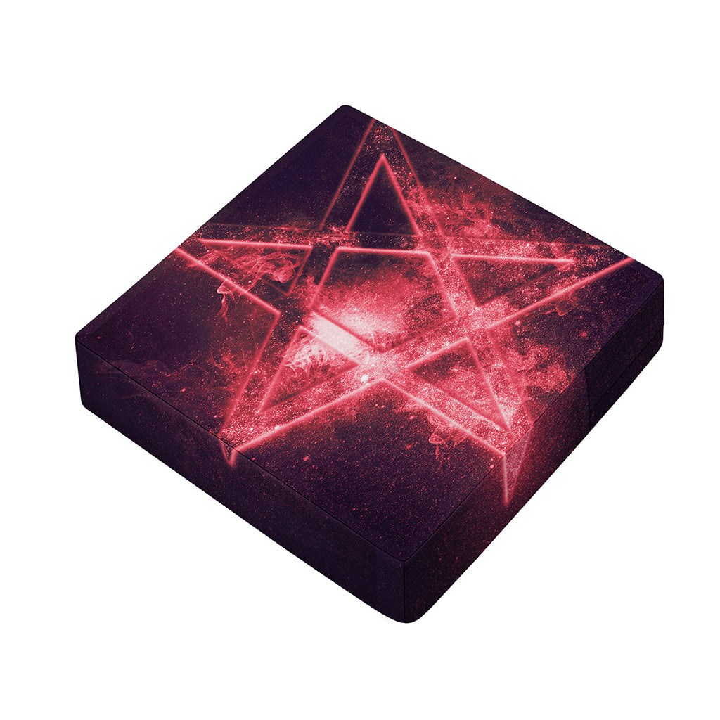 Fiery Reversed Pentagram Print Outdoor Seat Cushion Cover