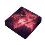 Fiery Reversed Pentagram Print Outdoor Seat Cushion Cover