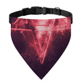 Fiery Reversed Pentagram Print Over The Collar Dog Bandana