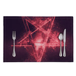 Fiery Reversed Pentagram Print Placemat