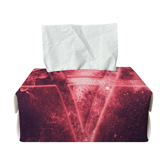 Fiery Reversed Pentagram Print Rectangle Tissue Box Cover