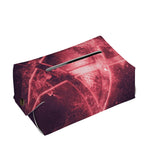 Fiery Reversed Pentagram Print Rectangle Tissue Box Cover