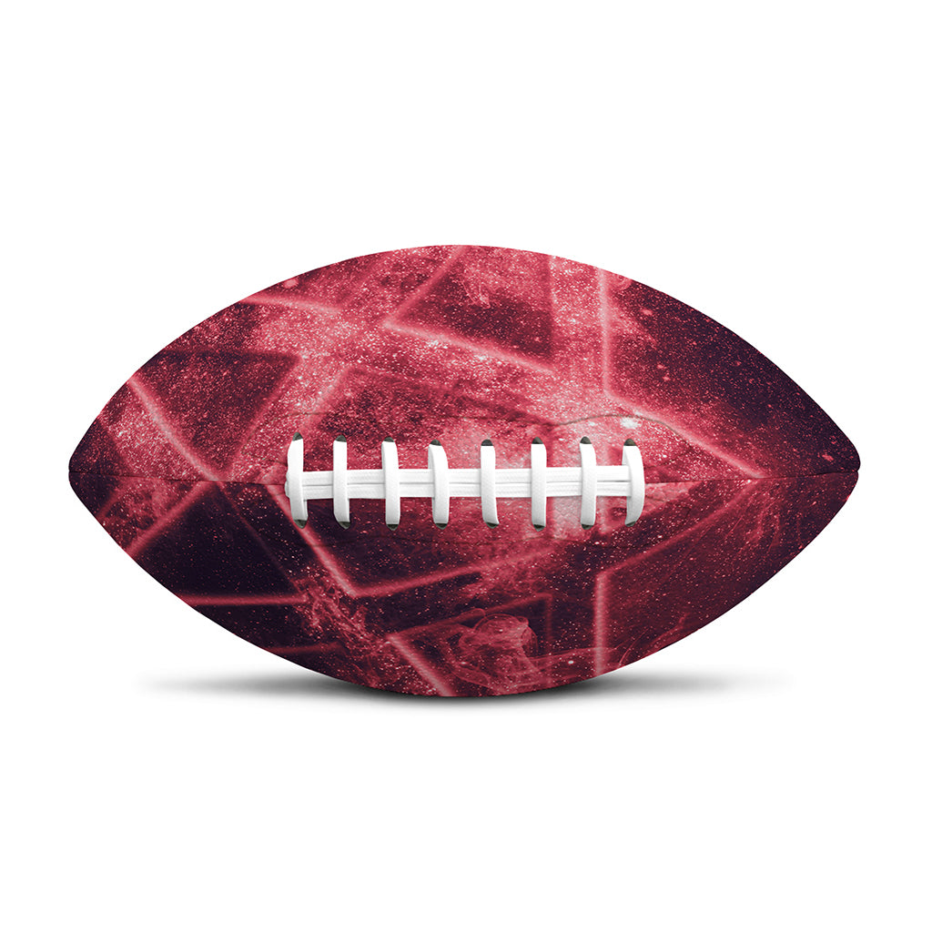 Fiery Reversed Pentagram Print Rugby Ball