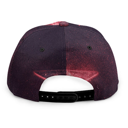 Fiery Reversed Pentagram Print Snapback Cap