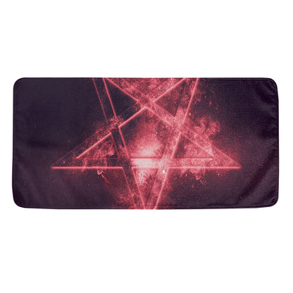 Fiery Reversed Pentagram Print Towel