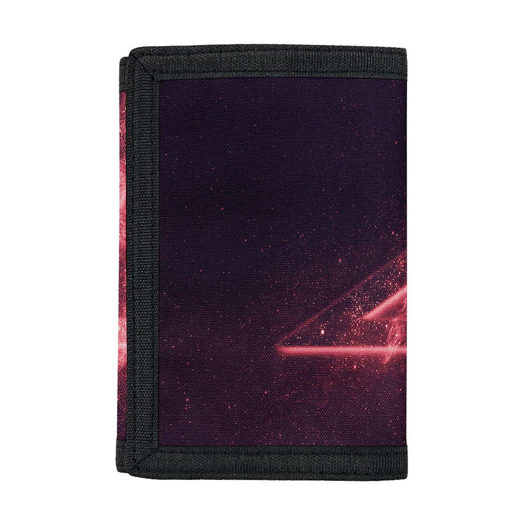 Fiery Reversed Pentagram Print Trifold Wallet
