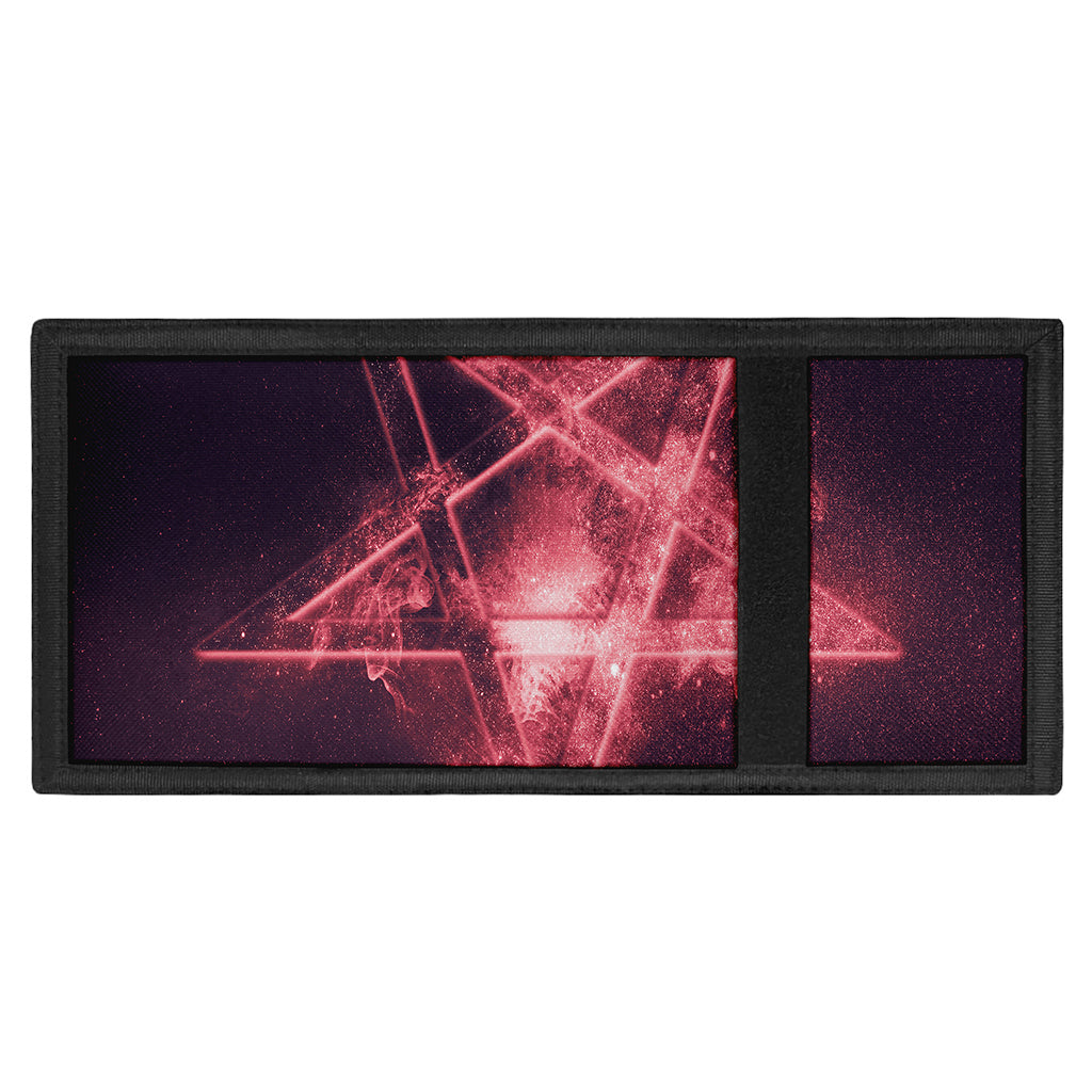 Fiery Reversed Pentagram Print Trifold Wallet