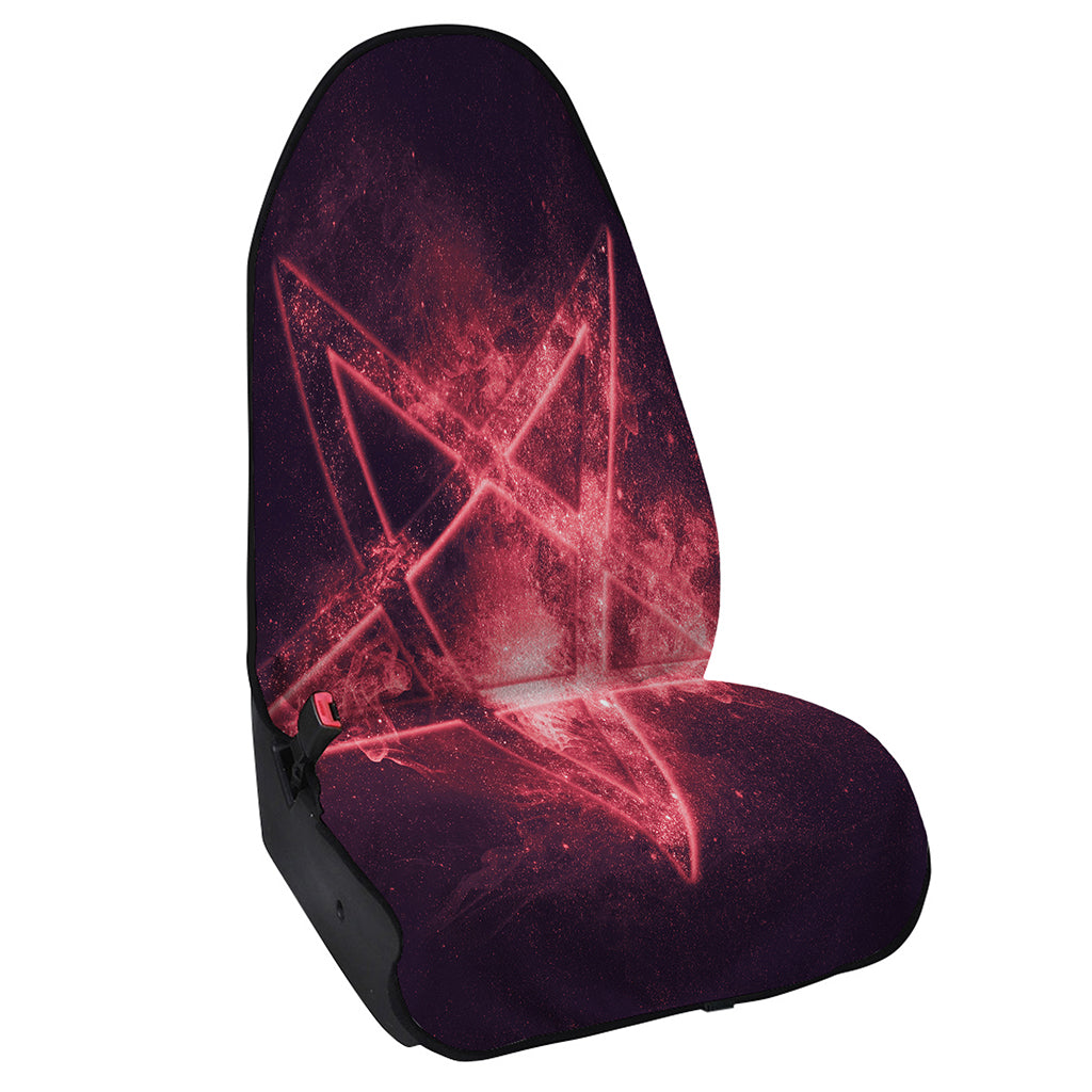 Fiery Reversed Pentagram Print Waterproof Car Seat Cover