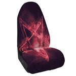 Fiery Reversed Pentagram Print Waterproof Car Seat Cover