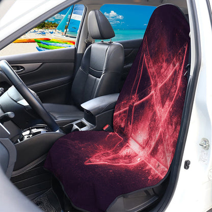 Fiery Reversed Pentagram Print Waterproof Car Seat Cover