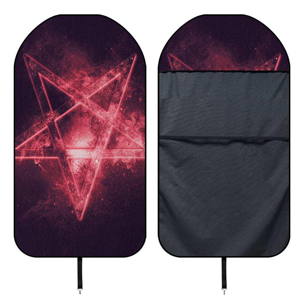 Fiery Reversed Pentagram Print Waterproof Car Seat Cover