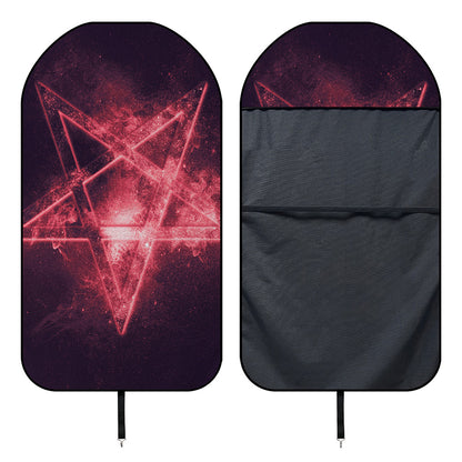 Fiery Reversed Pentagram Print Waterproof Car Seat Cover