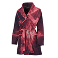 Fiery Reversed Pentagram Print Women's Bathrobe