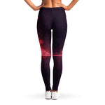 Fiery Reversed Pentagram Print Women's Leggings