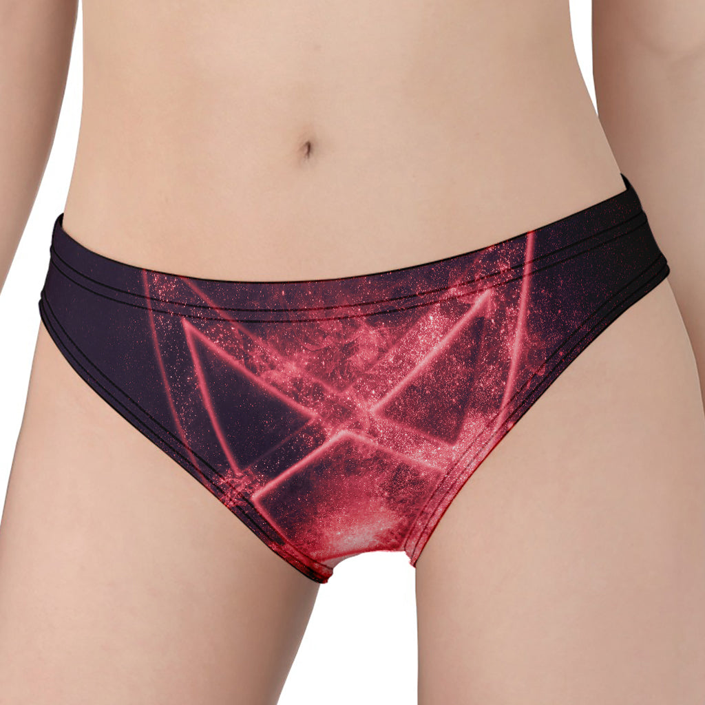 Fiery Reversed Pentagram Print Women's Panties