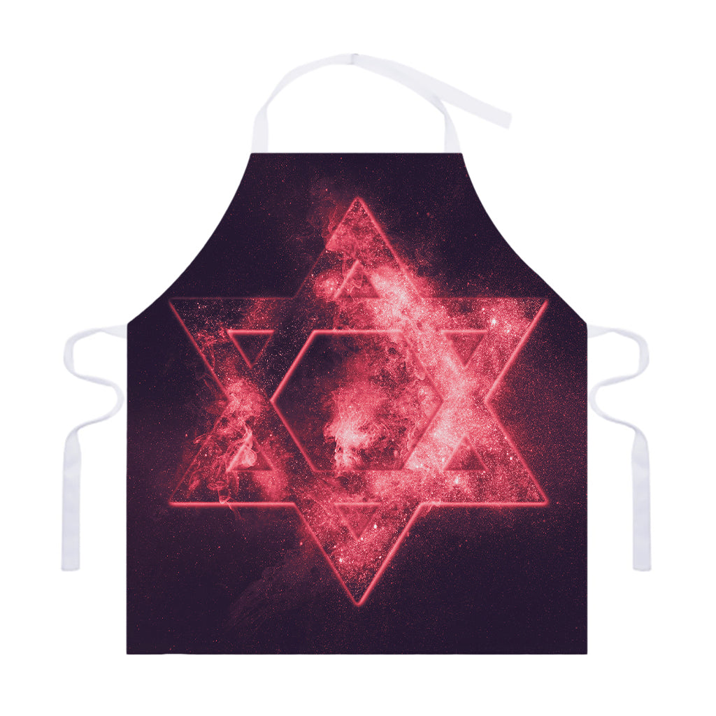Fiery Star of David Print Adjustable Apron