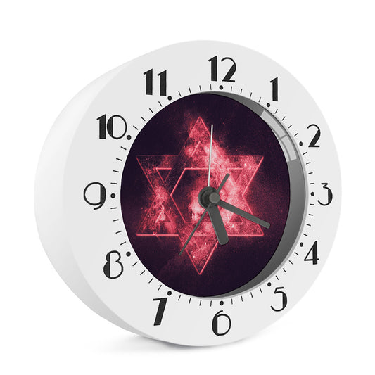 Fiery Star of David Print Alarm Clock