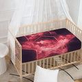 Fiery Star of David Print Baby Crib Sheet