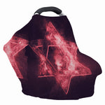 Fiery Star of David Print Baby Seat Cover