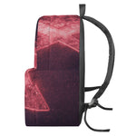 Fiery Star of David Print Backpack