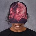Fiery Star of David Print Baseball Cap