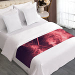 Fiery Star of David Print Bed Runner