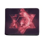 Fiery Star of David Print Bifold Wallet