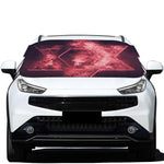 Fiery Star of David Print Car Windshield Snow Cover