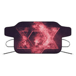 Fiery Star of David Print Car Windshield Snow Cover