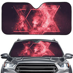 Fiery Star of David Print Car Windshield Sun Shade