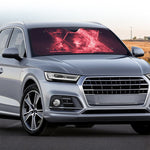 Fiery Star of David Print Car Windshield Sun Shade