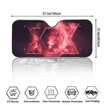 Fiery Star of David Print Car Windshield Sun Shade