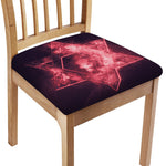 Fiery Star of David Print Chair Cushion Cover