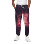 Fiery Star of David Print Cotton Pants