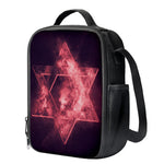 Fiery Star of David Print Crossbody Lunch Bag