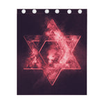 Fiery Star of David Print Curtain