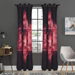 Fiery Star of David Print Curtain