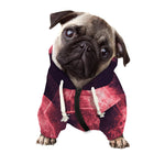 Fiery Star of David Print Dog Zip Up Hoodie