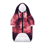 Fiery Star of David Print Dog Zip Up Hoodie