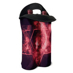 Fiery Star of David Print Double Neoprene Wine Tote