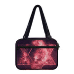 Fiery Star of David Print Double Strap Bible Bag