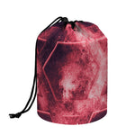 Fiery Star of David Print Drawstring Makeup Bag