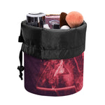 Fiery Star of David Print Drawstring Makeup Bag