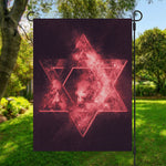 Fiery Star of David Print Garden Flag